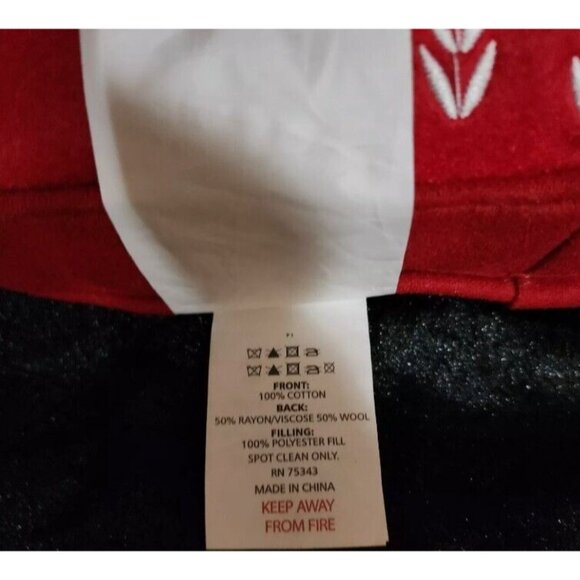 Cynthia Rowley Christmas Sweater Shape Throw Pillow 17" Ski Slopes Powder Winter - Picture 4 of 4